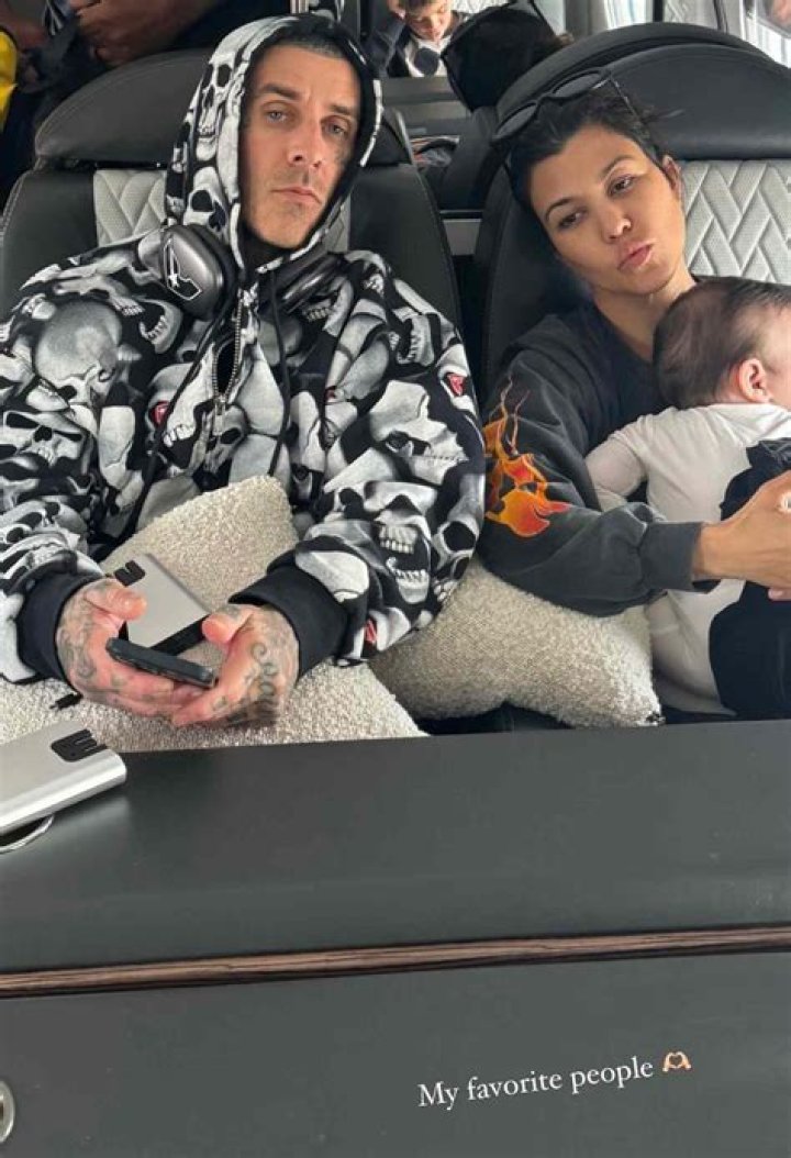Kourtney Kardashian Cuddles With Travis Barker As They Declare They’re ‘Moving To Napa Valley’