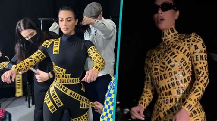 North West Mocks Kim Kardashian’s Caution Tape Catsuit: Video – Hollywood Life