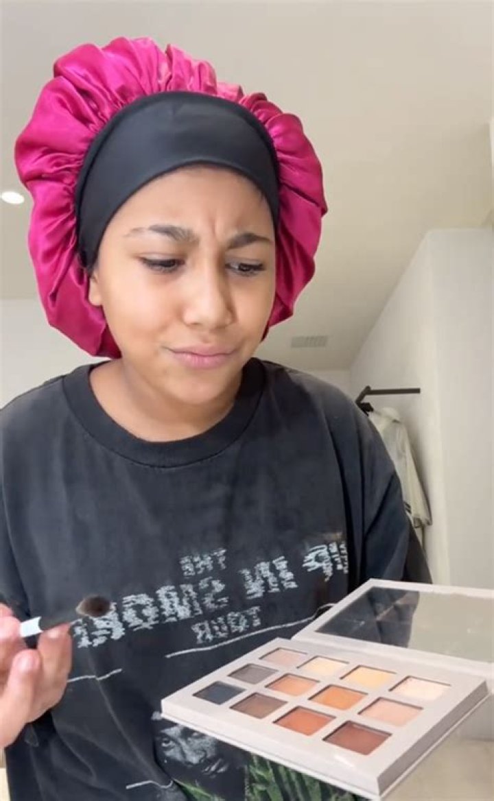 North West Rocks Dramatic Black Eye Makeup in Her ‘Honest Review’ of Mom Kim’s SKKN Makeup