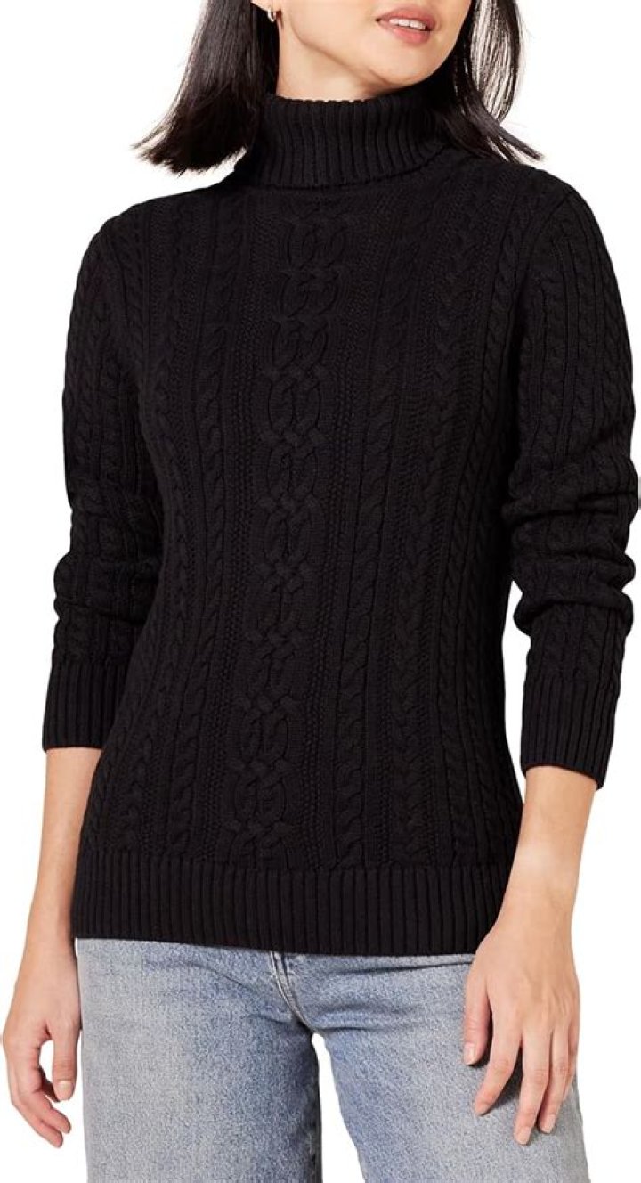 Stylish Black Turtleneck Sweater on Sale – Hollywood Life